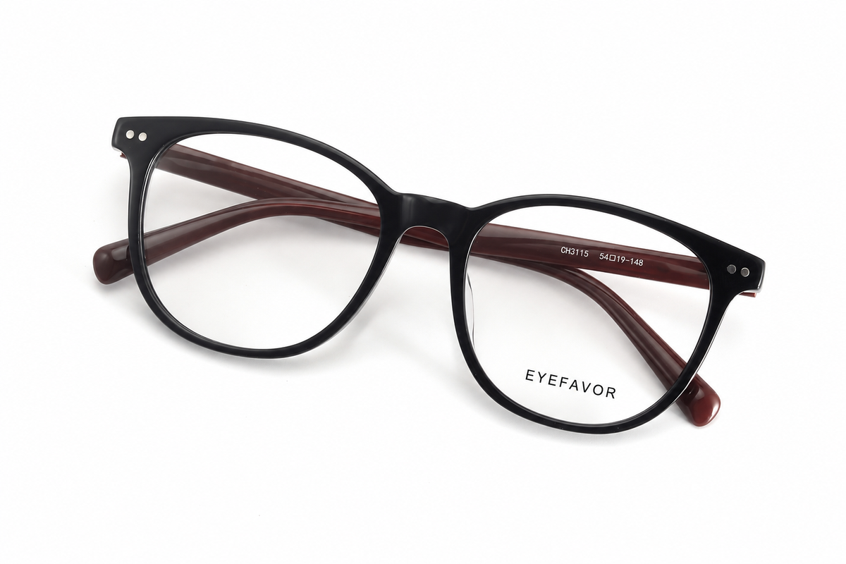 EYEFAVOR Acetate Soft Square Optical Glasses – Black, Wine, Brown & Tortoise